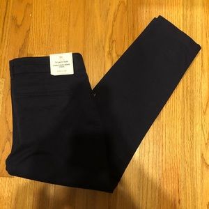 Navy slim city khakis by gap